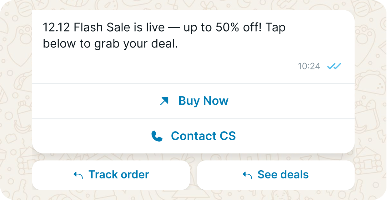 Call-to-Action (CTA) & Quick Reply Buttons